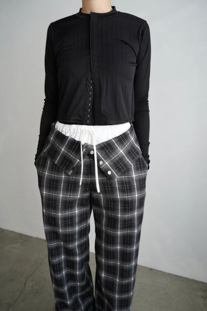 Overlay Check Pants / GRAY -10月13-16日発送-