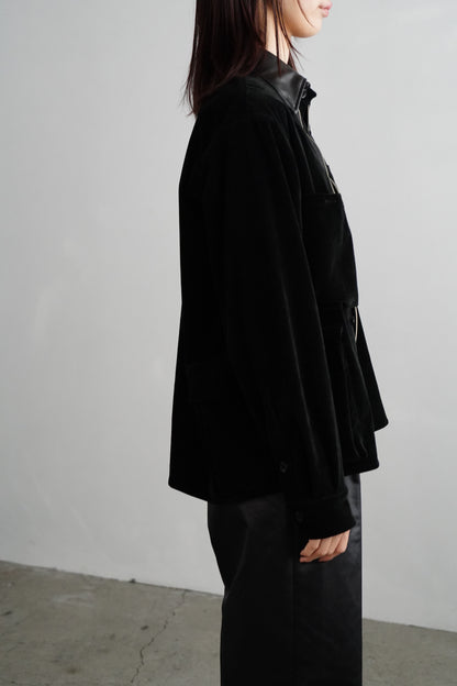 Corduroy Shirt Jacket / BLACK