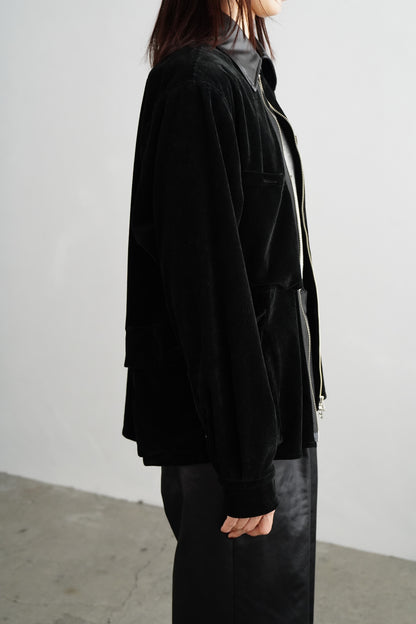Corduroy Shirt Jacket / BLACK