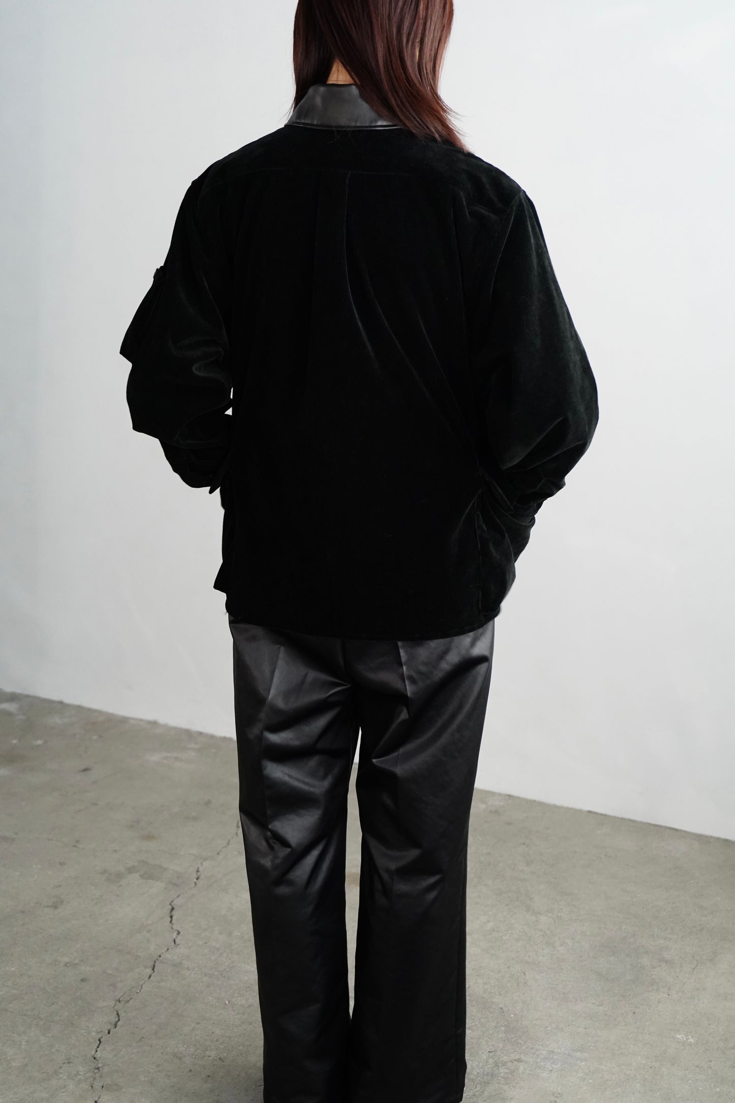 Corduroy Shirt Jacket / BLACK