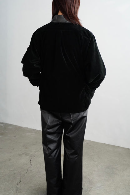 Corduroy Shirt Jacket / BLACK