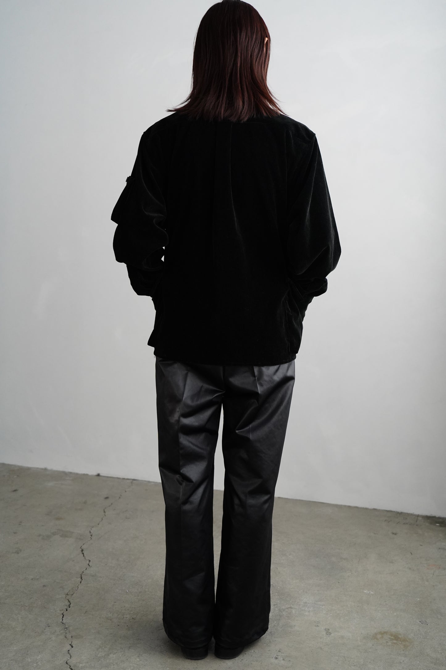 Corduroy Shirt Jacket / BLACK