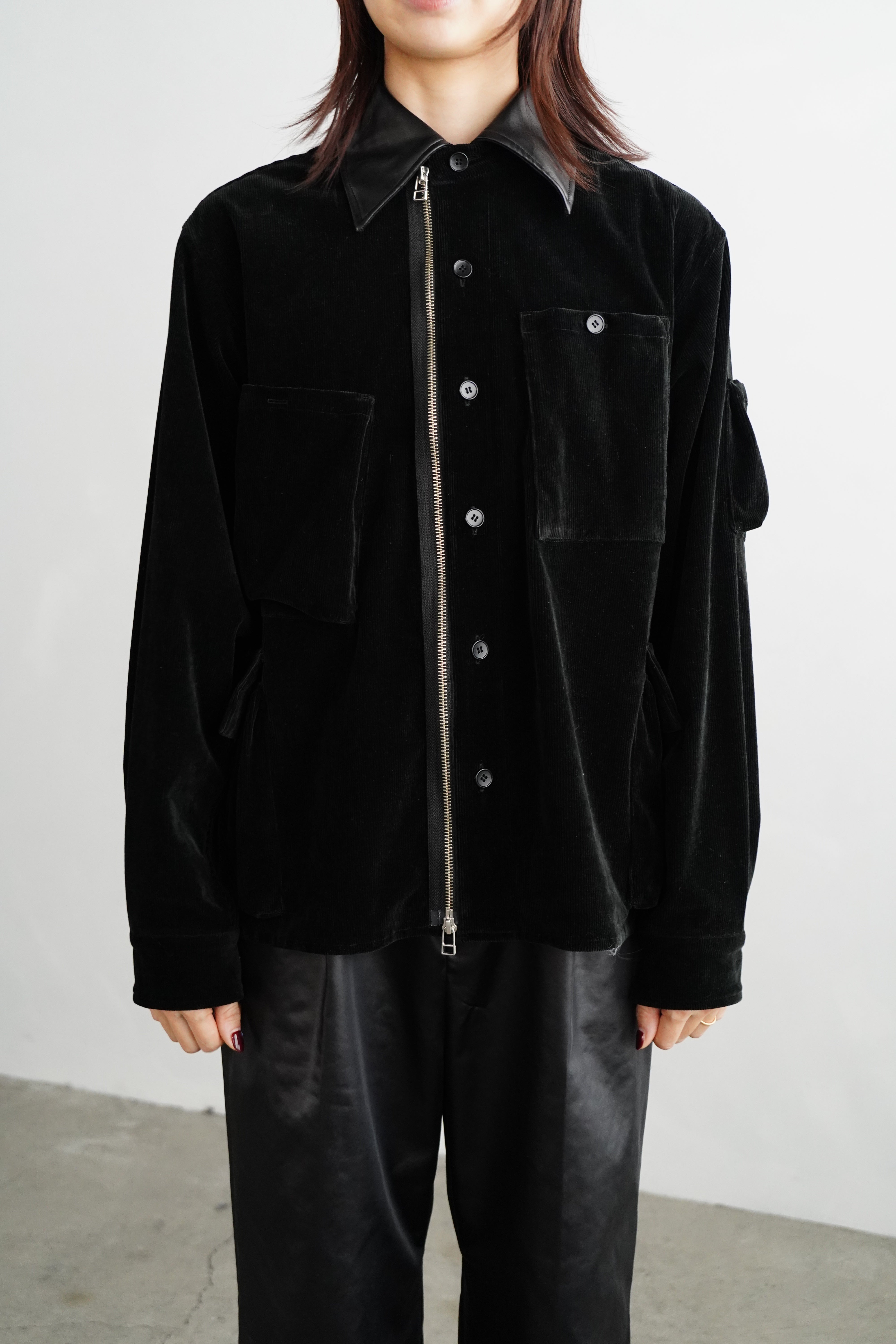 Corduroy Shirt Jacket / BLACK -2月20-25日発送- – &her