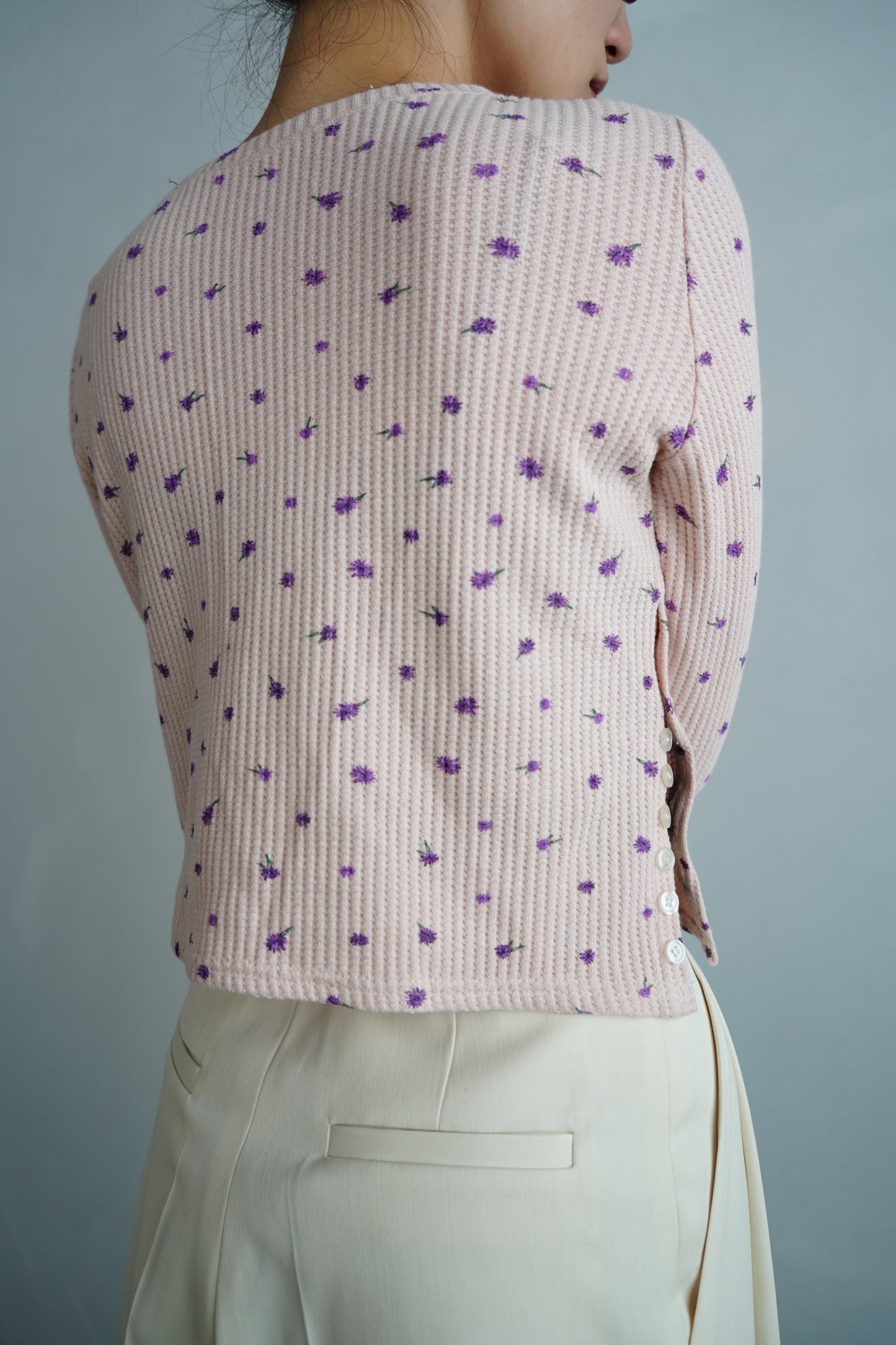 Flower Thermal  Pullover / PINK -10月5-10日発送-