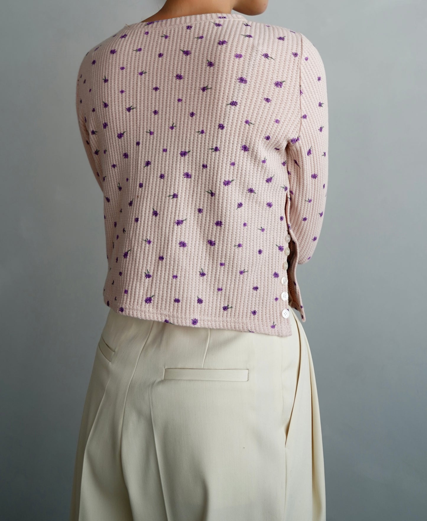 Flower Thermal  Pullover / PINK -10月5-10日発送-