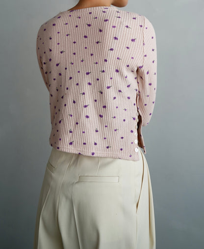 Flower Thermal  Pullover / PINK -10月5-10日発送-