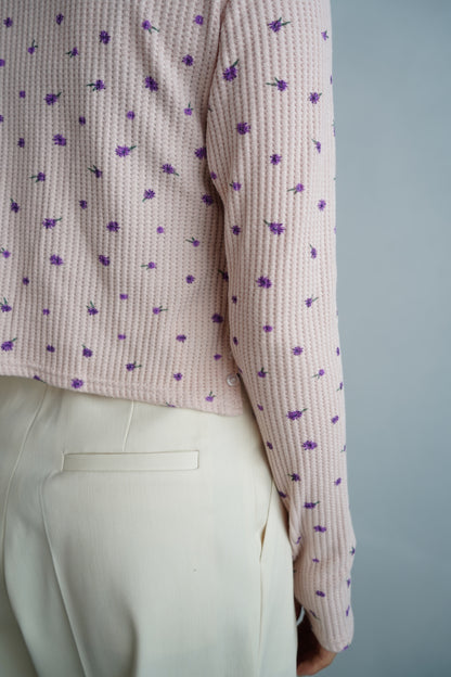Flower Thermal  Pullover / PINK -10月5-10日発送-