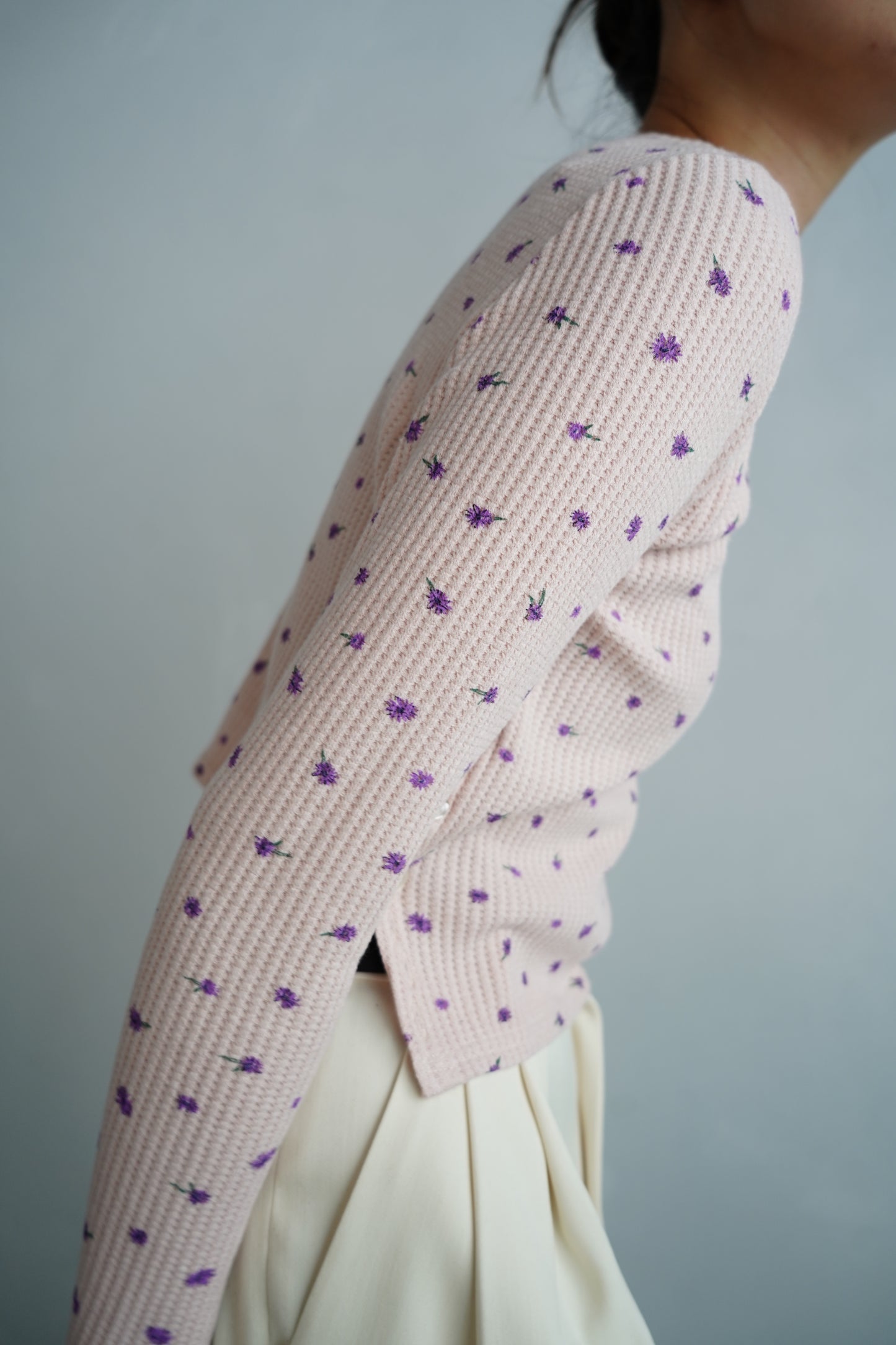 Flower Thermal  Pullover / PINK -10月5-10日発送-