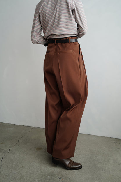 Wool Tuck Pants / BROWN -10月20日発送-