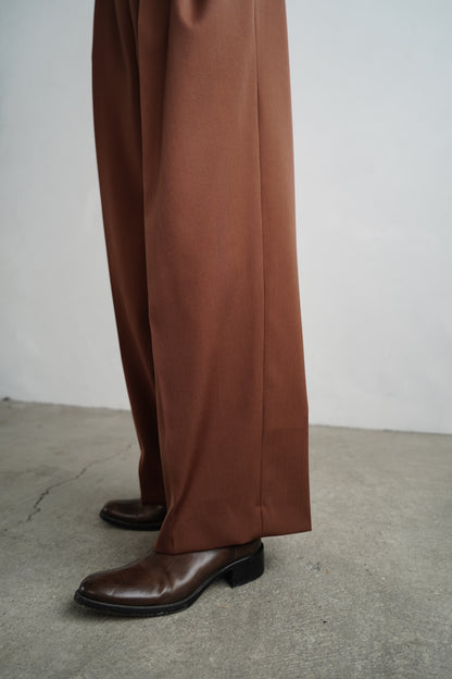 Wool Tuck Pants / BROWN -10月20日発送-