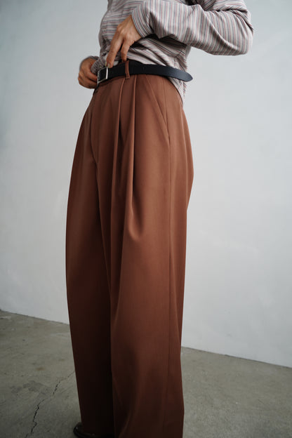Wool Tuck Pants / BROWN -10月20日発送-