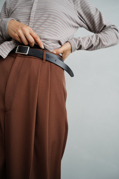 Wool Tuck Pants / BROWN -10月20日発送-