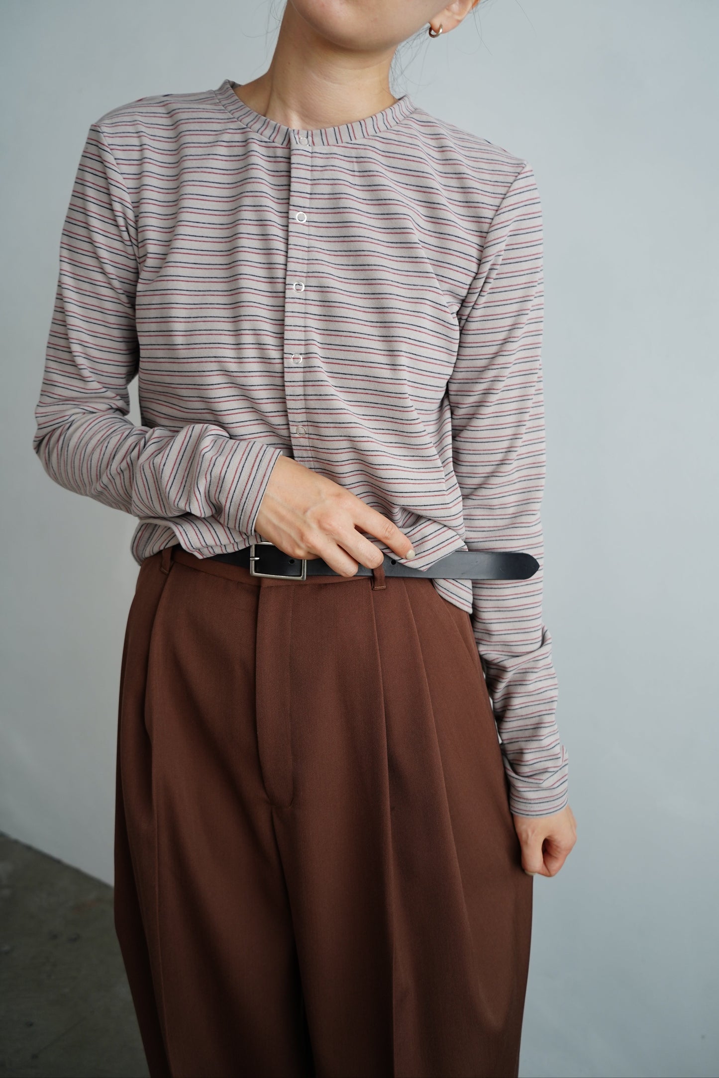 Plush Multi Border Cardigan -10月5-10日発送-