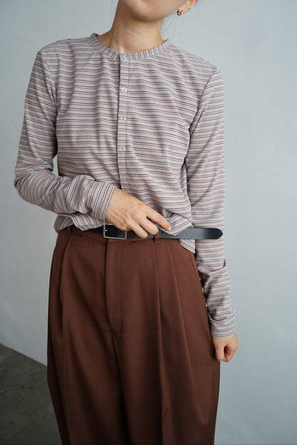 Plush Multi Border Cardigan -10月5-10日発送-
