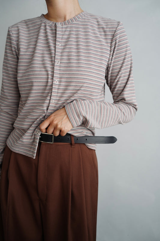 Plush Multi Border Cardigan -10月5-10日発送-