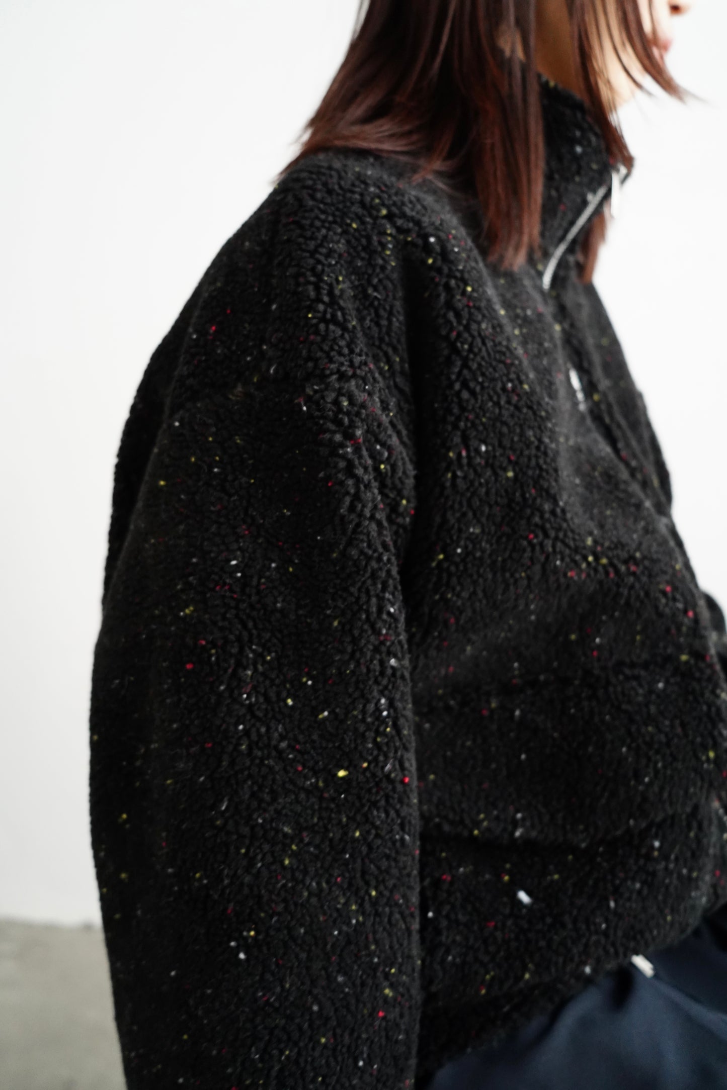 Mix Boa Blouson / BLACK-1月26-30日発送-