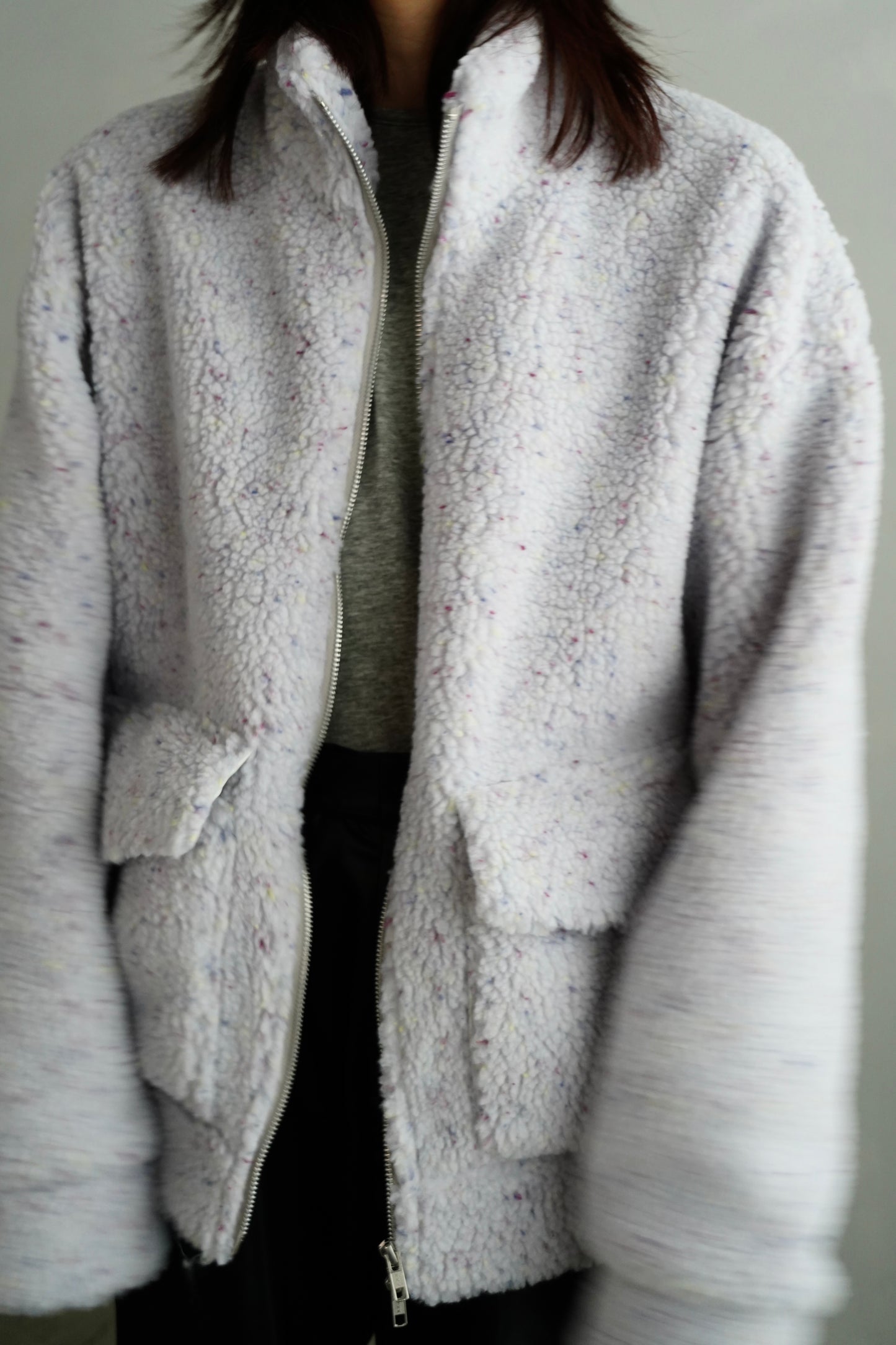 Mix Boa Blouson / LIGHTGRAY-1月26-30日発送-