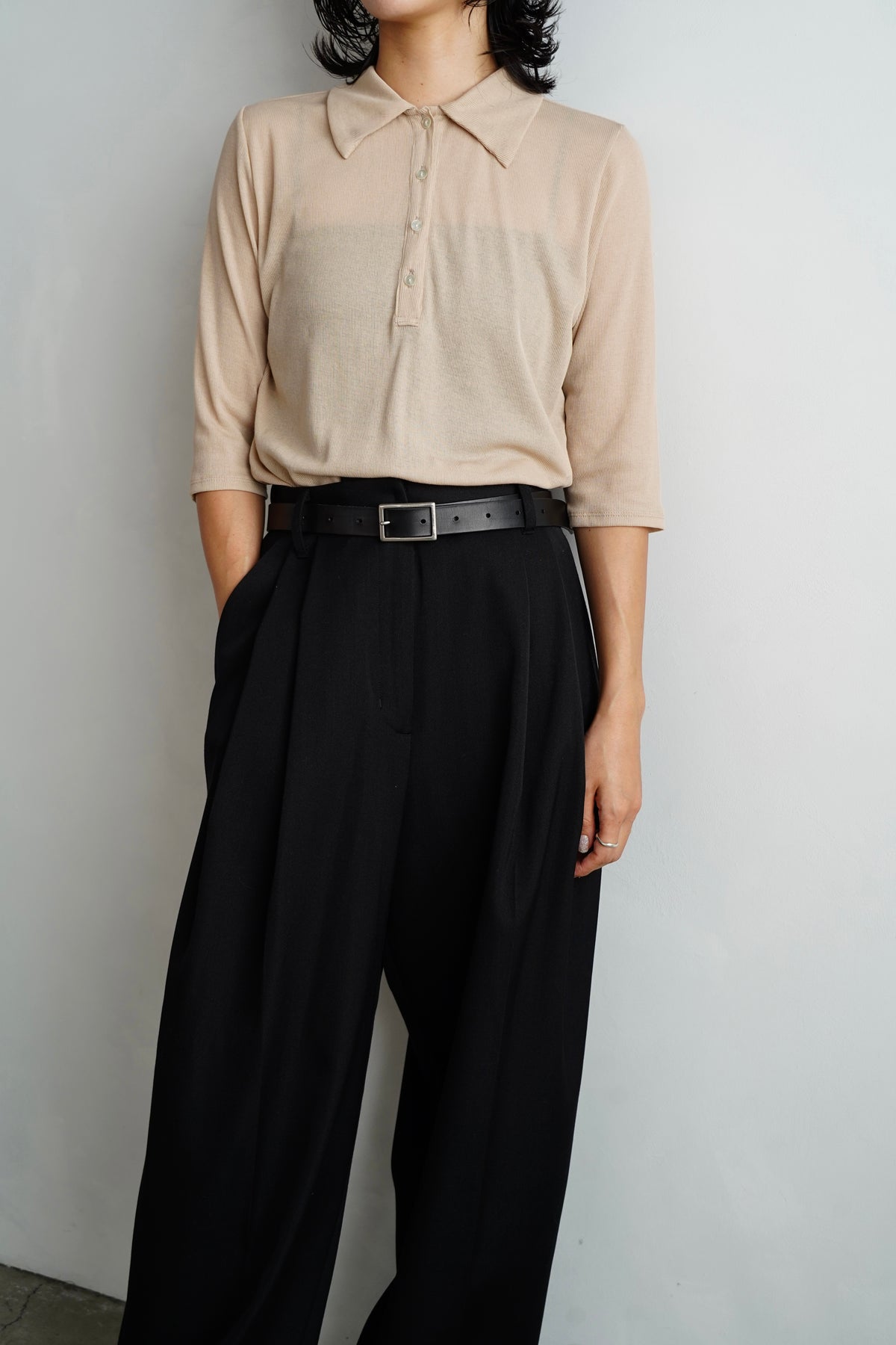 Leather Belt / BLACK -9月30日発送-