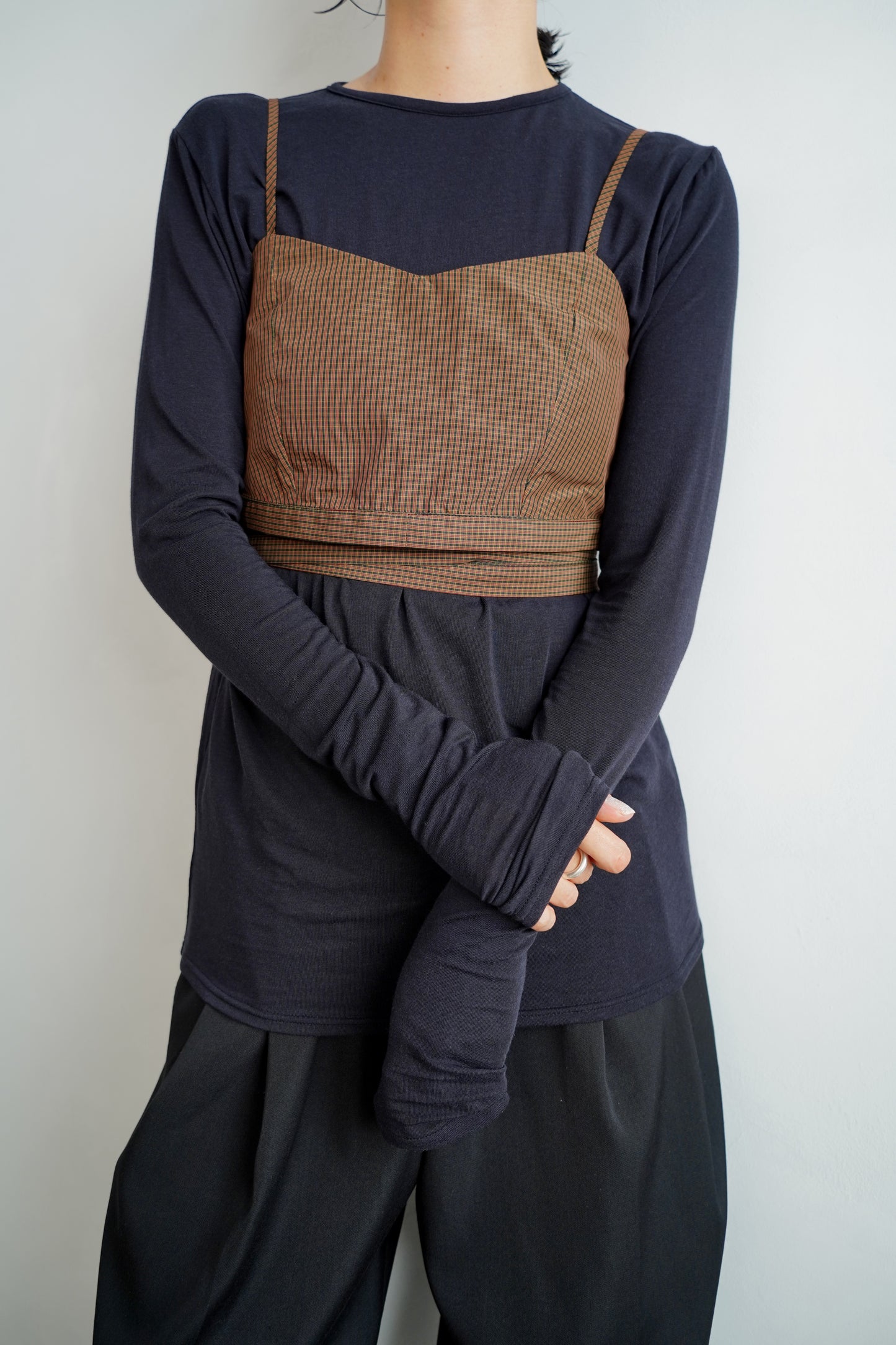 Check Wrap Set / BROWN -9月8-10日発送-