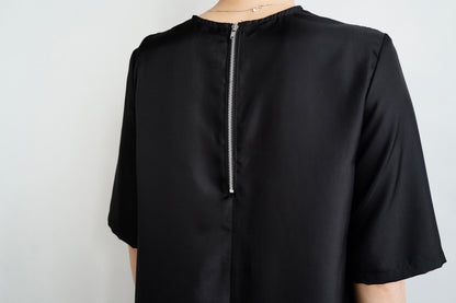 【SAMPLE SALE】Silky Tack Dress/BALCK(162㎝丈)