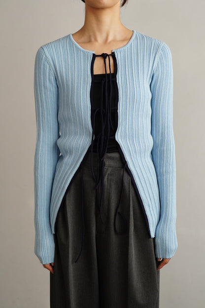 Contrast Cardigan / BLUENAVY