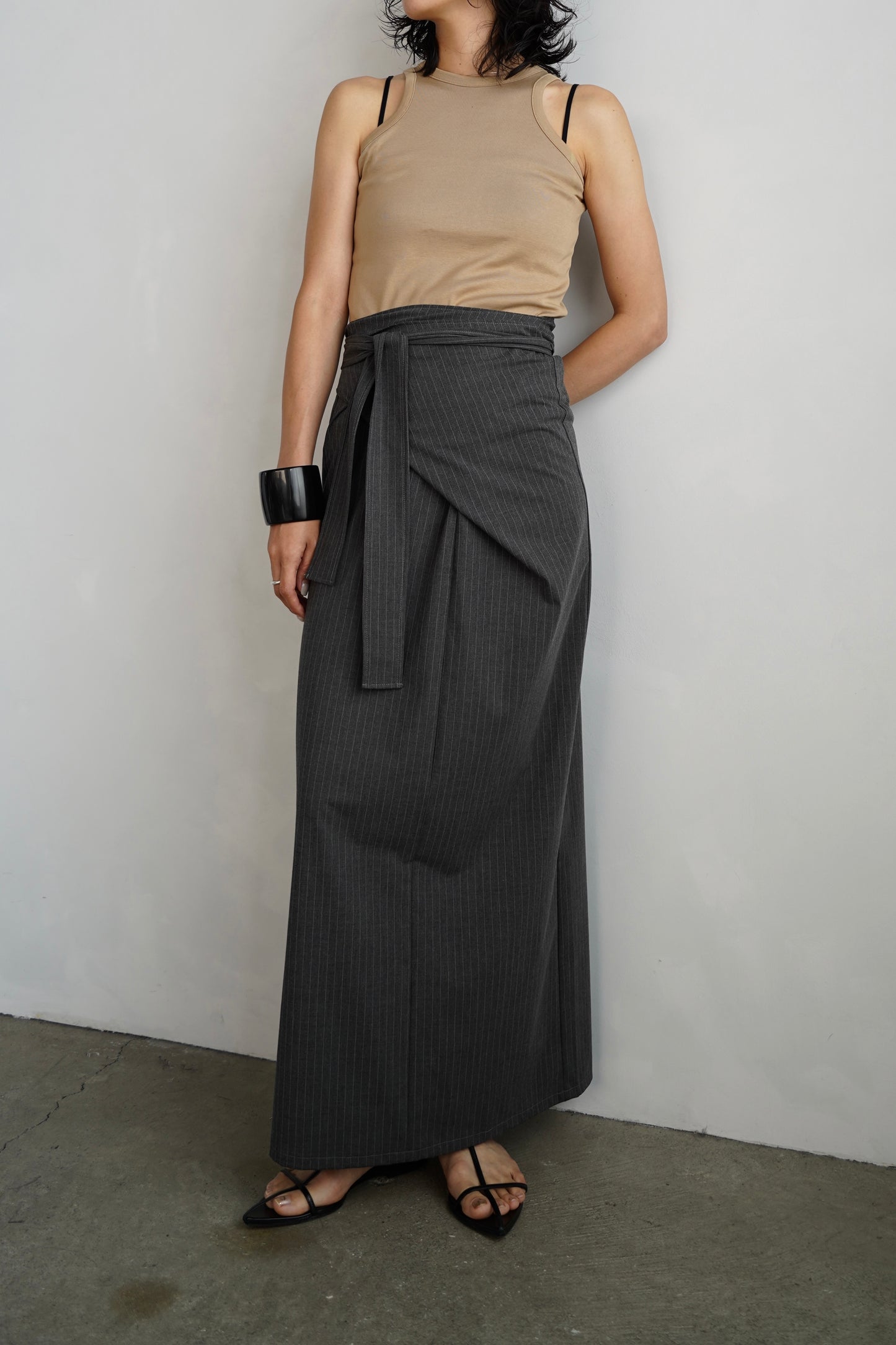 Essential Wrap Skirt / PINSTRIPE -7月10-15日発送-