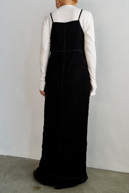 Soft Suede Dress / BLACK -10月20-25日発送-
