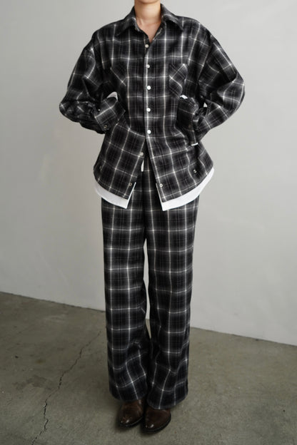Overlay Check Pants / GRAY -10月13-16日発送-
