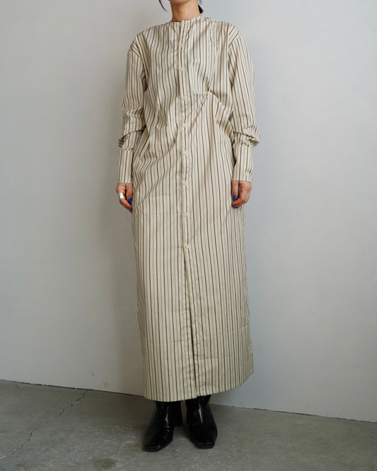 Stripe Dress / BEIGE -9月25-30日発送-