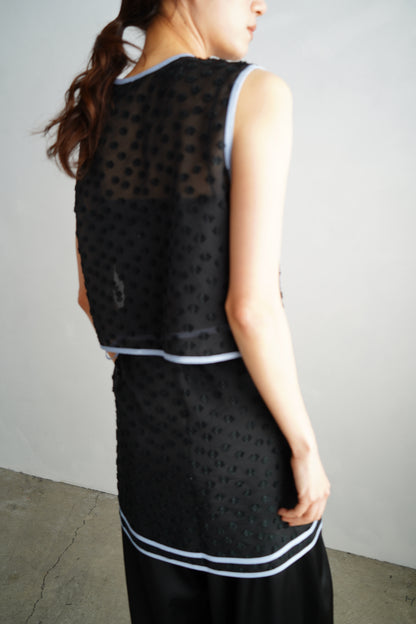 Cut Lace Vest / BLACK -5月1日発送-