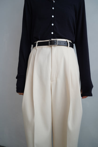 Wool Tuck Pants / OFFWHITE -10月23日発送-