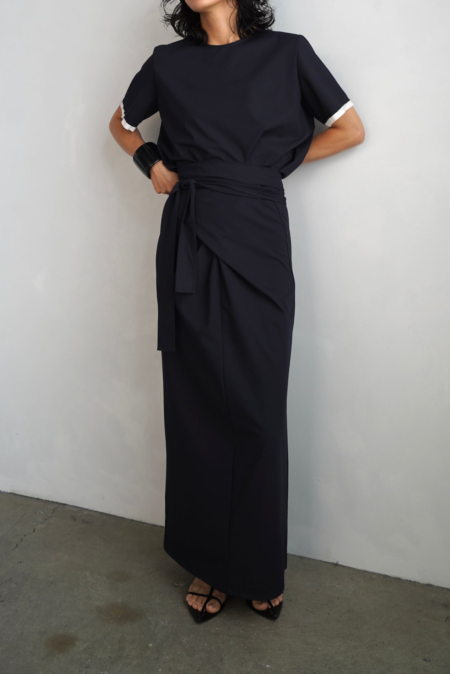 Essential Wrap Skirt / NAVY- 7月10-15日発送-