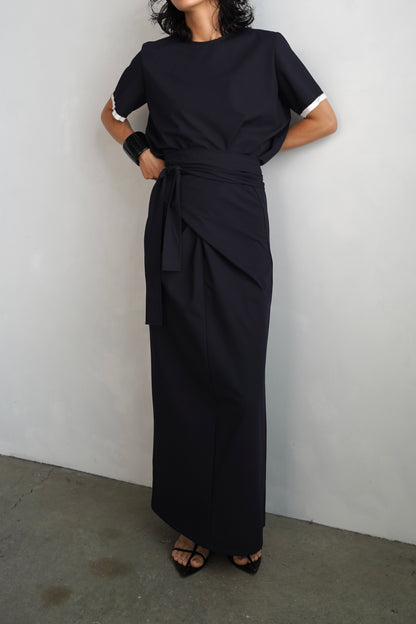 Essential Wrap Skirt / NAVY- 7月10-15日発送-