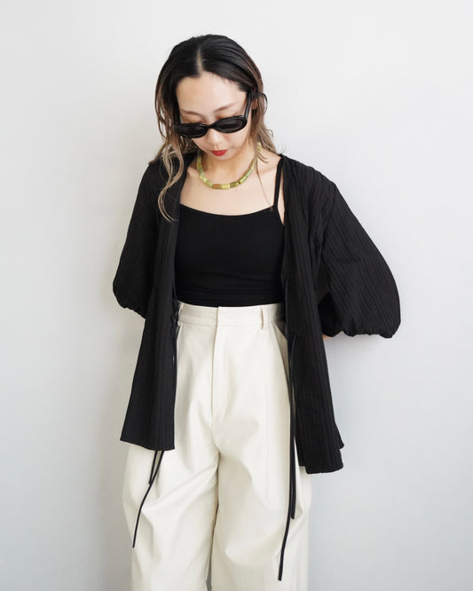 Pintuck Blouse / BLACK -3日以内発送-