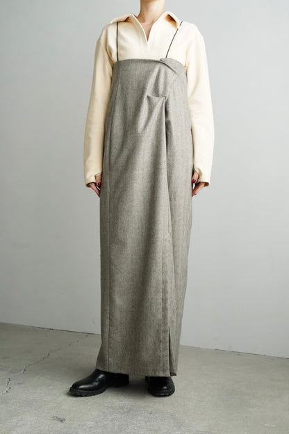 Herringbone Jump Skirt / BEIGE -1月8-10日発送-