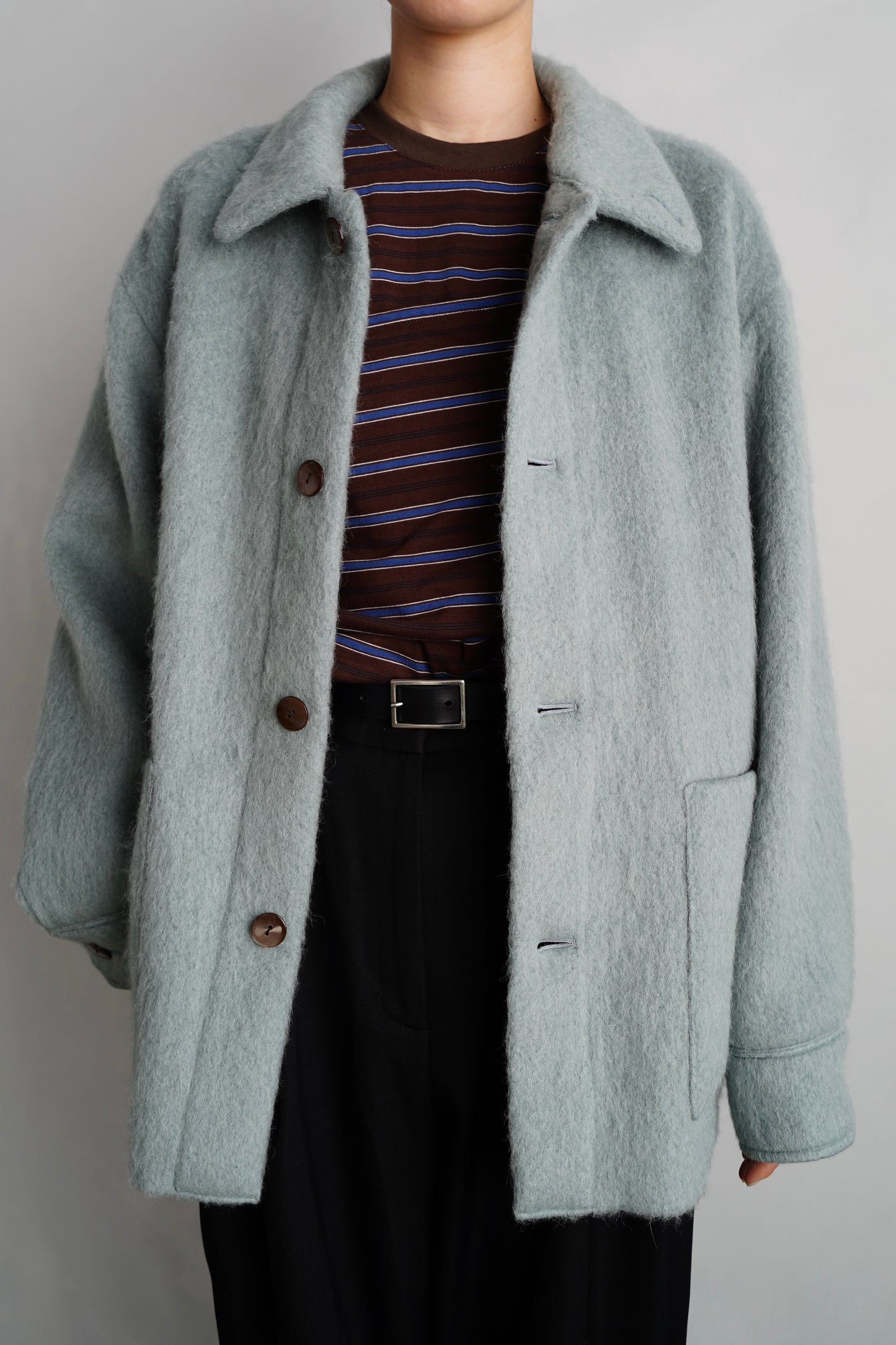 Soft Shaggy Jacket / GRAYBLUE -11月上旬発送-