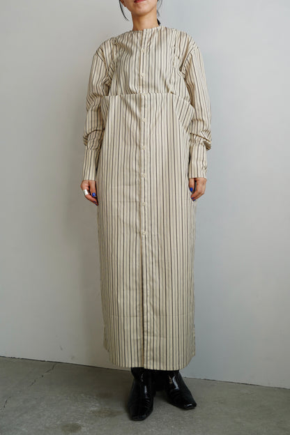 Stripe Dress / BEIGE -9月25-30日発送-