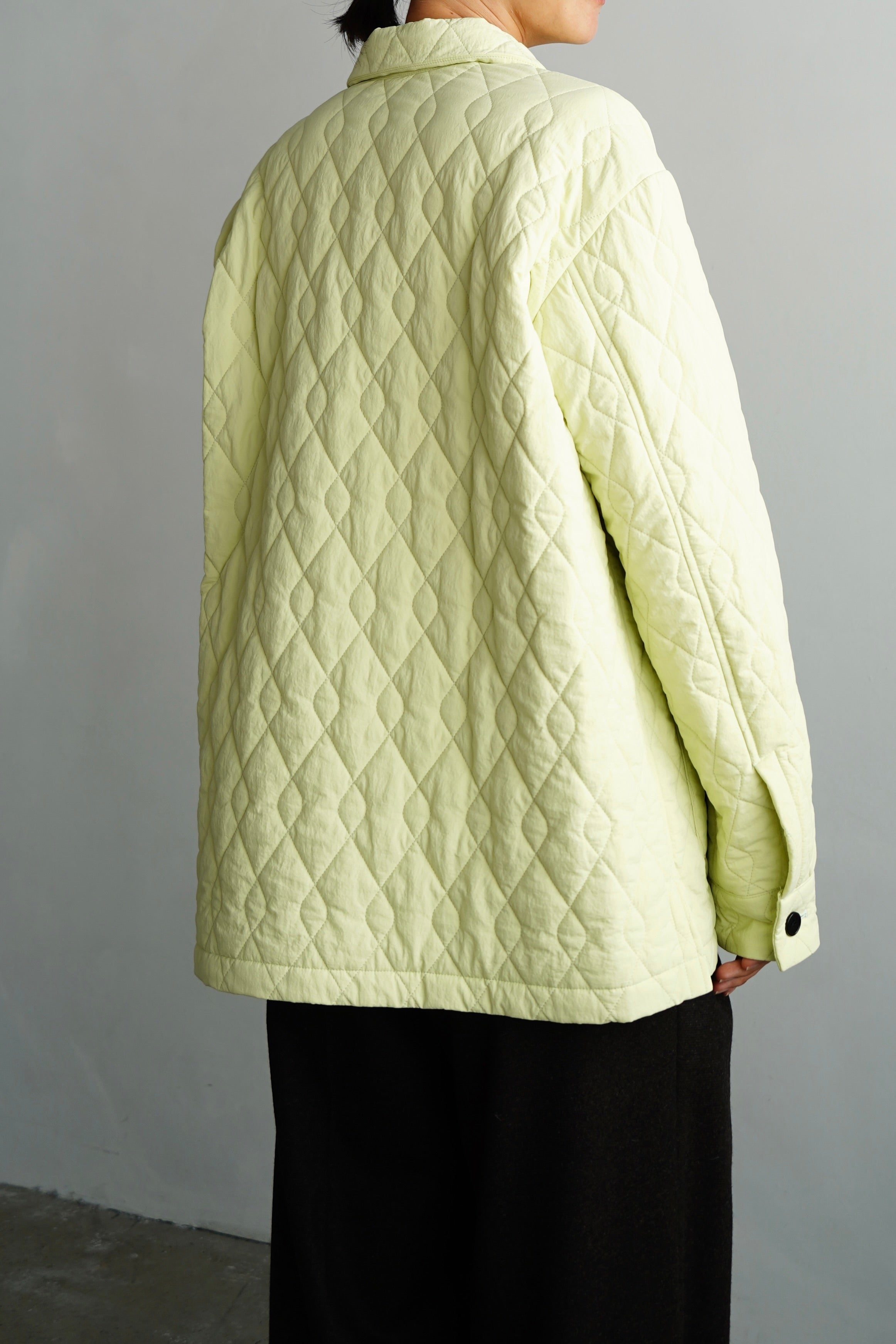 ★ &her millitary quilting coat キルティング Quilted Middle Jacket / LIME – &her