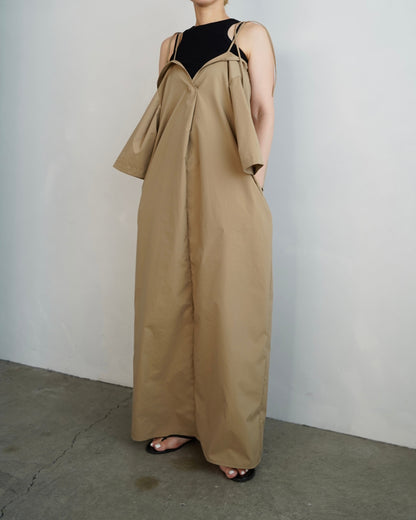 Typewriter Arrange Dress / BEIGE -6月25-30日発送-