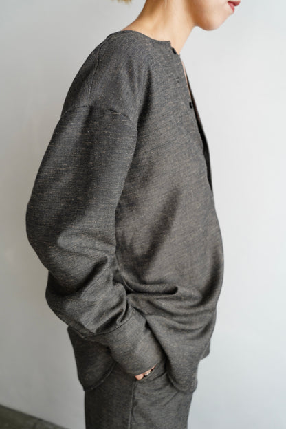 Nocollar Strap Shirts / GRAY -9月20−25日発送-