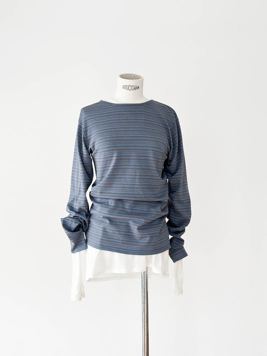 Border Pullover / BLUE