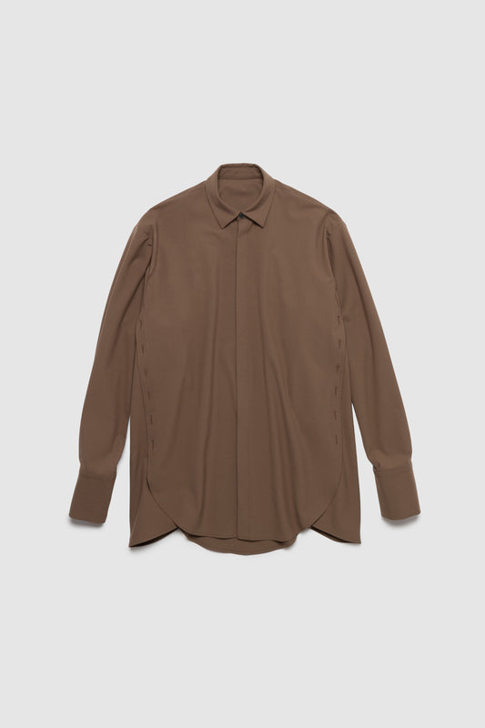 Side Button Shirts / BROWN -10月17日発送-