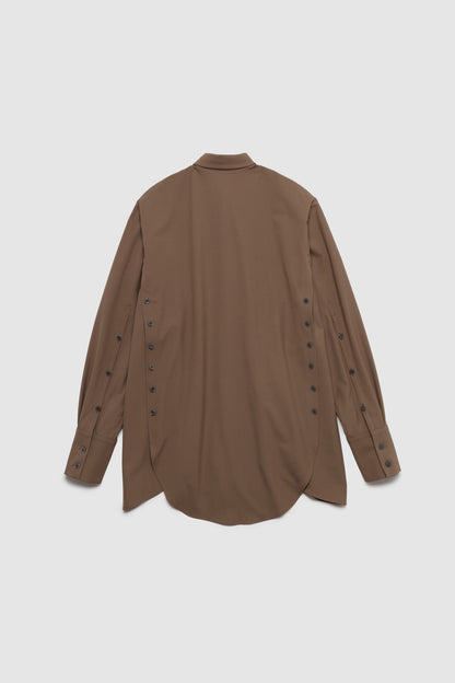 Side Button Shirts / BROWN -10月17日発送-