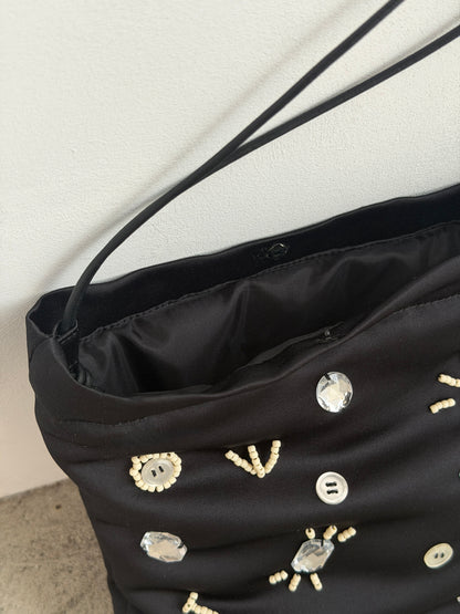 Adorn Satin Bag / BLACK -8月25日発送-