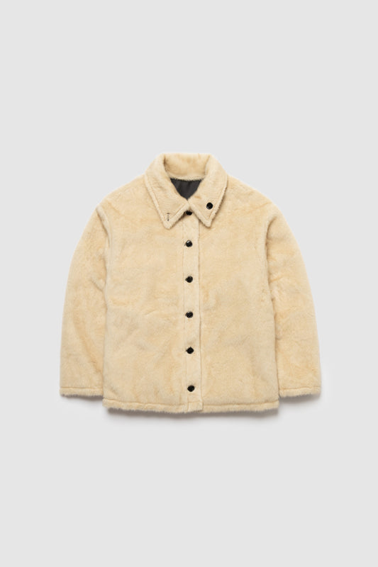 Reversible Fur Nylon Blouson / BLACKCREAM