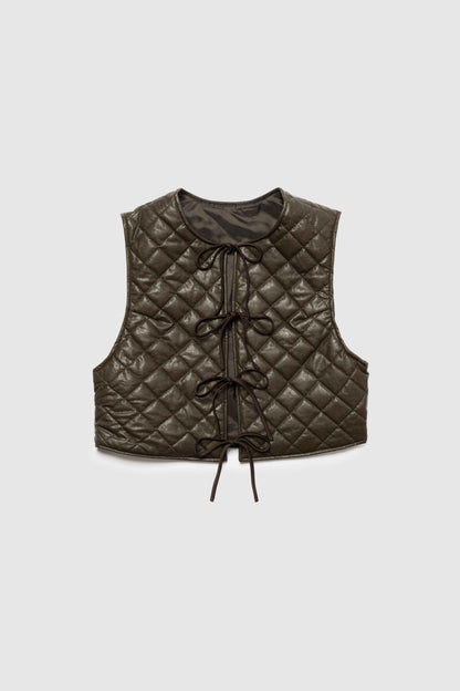 Quilted Vest / BROWN