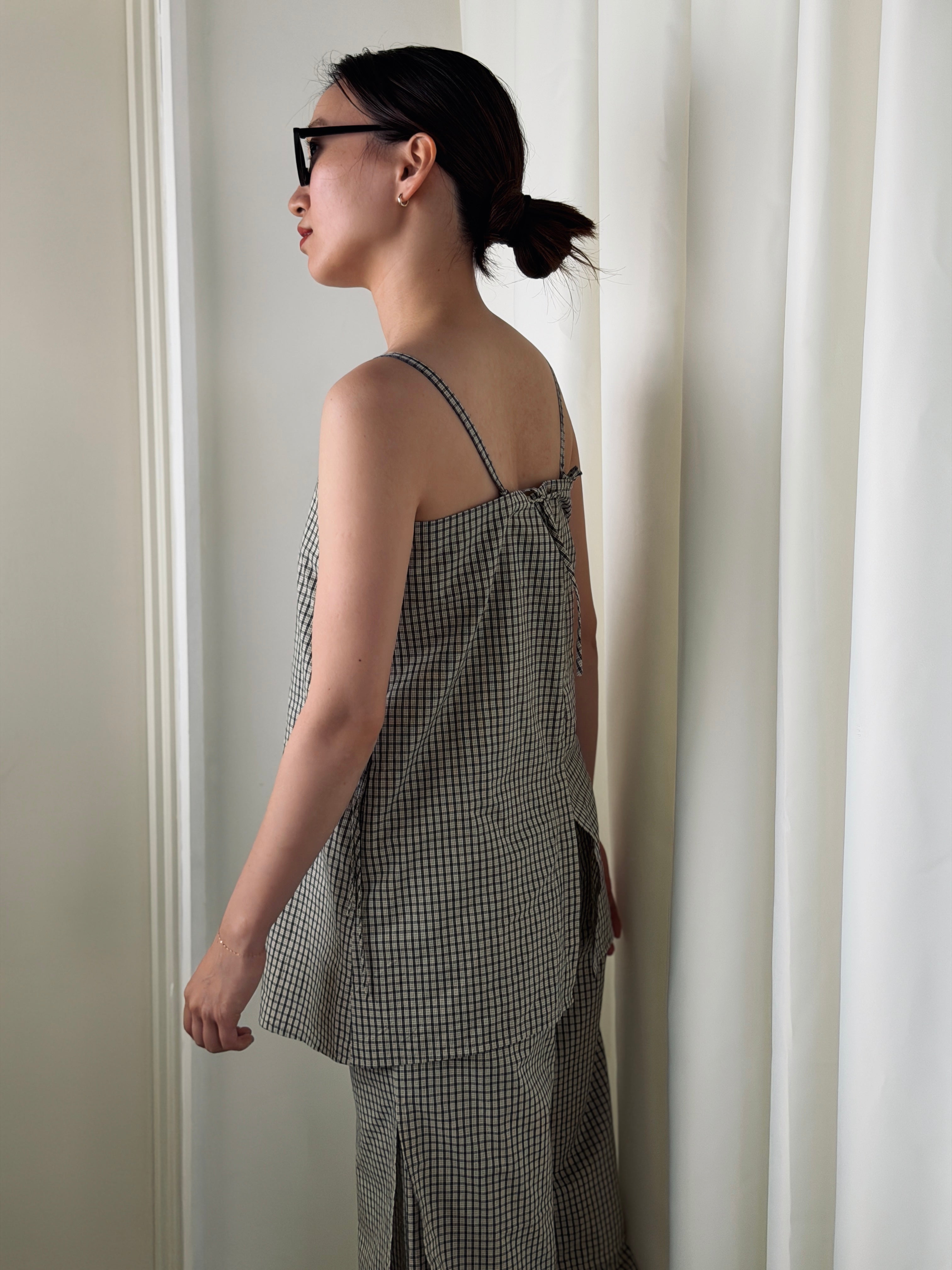 トップス &her Check Cami BLACKIVORY Check Cami / BLACKIVORY – &her