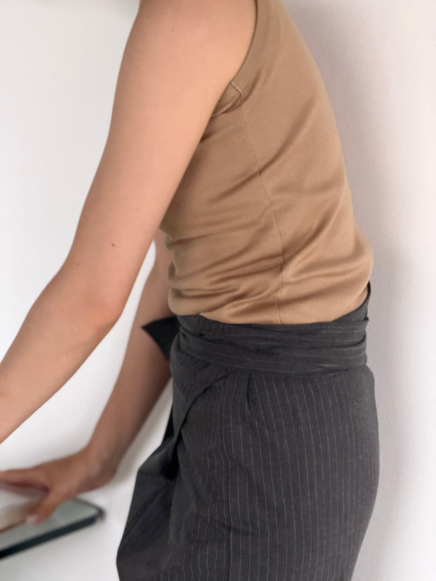 Essential Wrap Skirt / PINSTRIPE -7月10-15日発送-