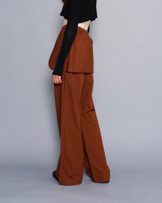 Gingham Easy Pants / TERRACOTTA