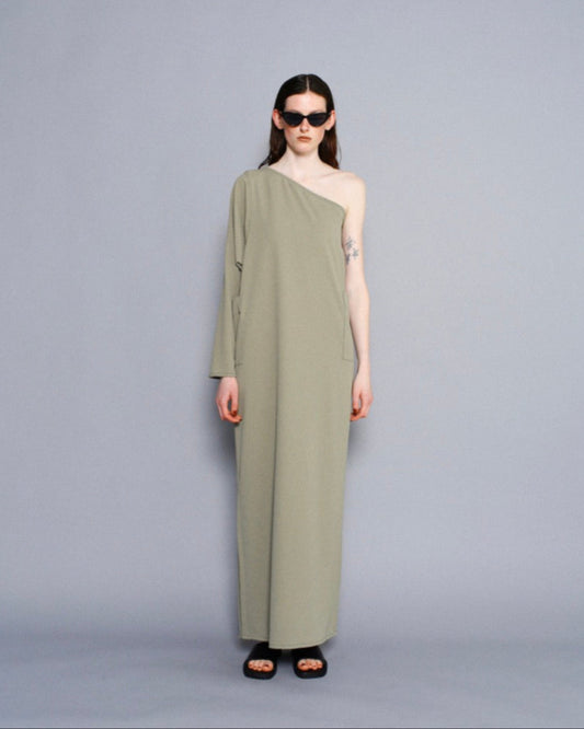 Oneshoulder Dress / SAND -6月13-18日発送-